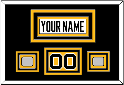 Pittsburgh Nameplate, Number (Shoulder) & 2 Stanley Cup Finals Patches - Road White - Premier Tier 3