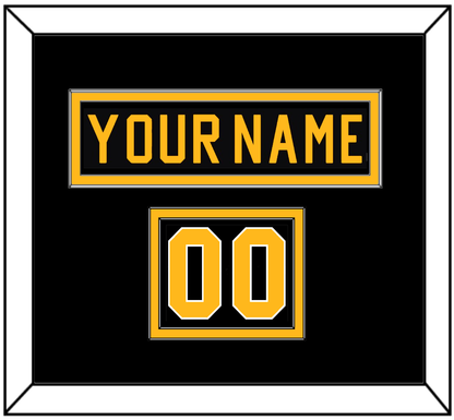 Pittsburgh Nameplate & Number (Shoulder) - Road Black (1981-1984) - Signature Tier 2
