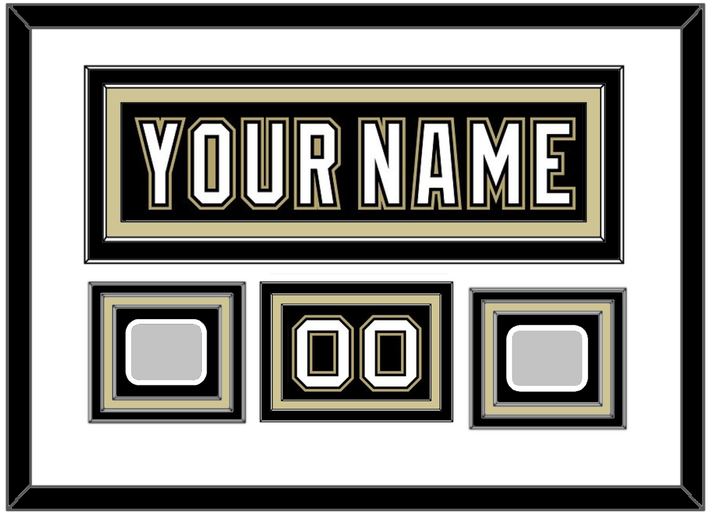 Pittsburgh Nameplate, Number (Shoulder) & 2 Stanley Cup Finals Patches - Home Black (2007-2016) - Premier Tier 1