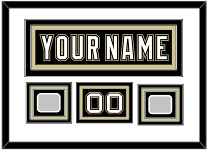 Pittsburgh Nameplate, Number (Shoulder) & 2 Stanley Cup Finals Patches - Home Black (2007-2016) - Premier Tier 1