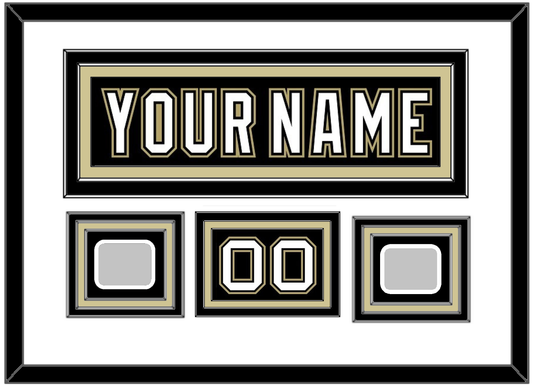 Pittsburgh Nameplate, Number (Shoulder) & 2 Stanley Cup Finals Patches - Home Black (2007-2016) - Premier Tier 1