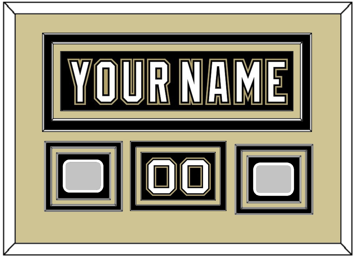 Pittsburgh Nameplate, Number (Shoulder) & 2 Stanley Cup Finals Patches - Home Black (2007-2016) - Premier Tier 2