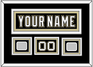 Pittsburgh Nameplate, Number (Shoulder) & 2 Stanley Cup Finals Patches - Home Black (2007-2016) - Triple Mat 3