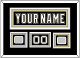 Pittsburgh Nameplate, Number (Shoulder) & 2 Stanley Cup Finals Patches - Home Black (2007-2016) - Triple Mat 3