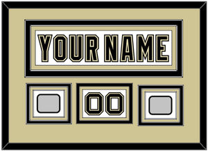 Pittsburgh Nameplate, Number (Shoulder) & 2 Stanley Cup Finals Patches - Road White (2007-2016) - Triple Mat 2