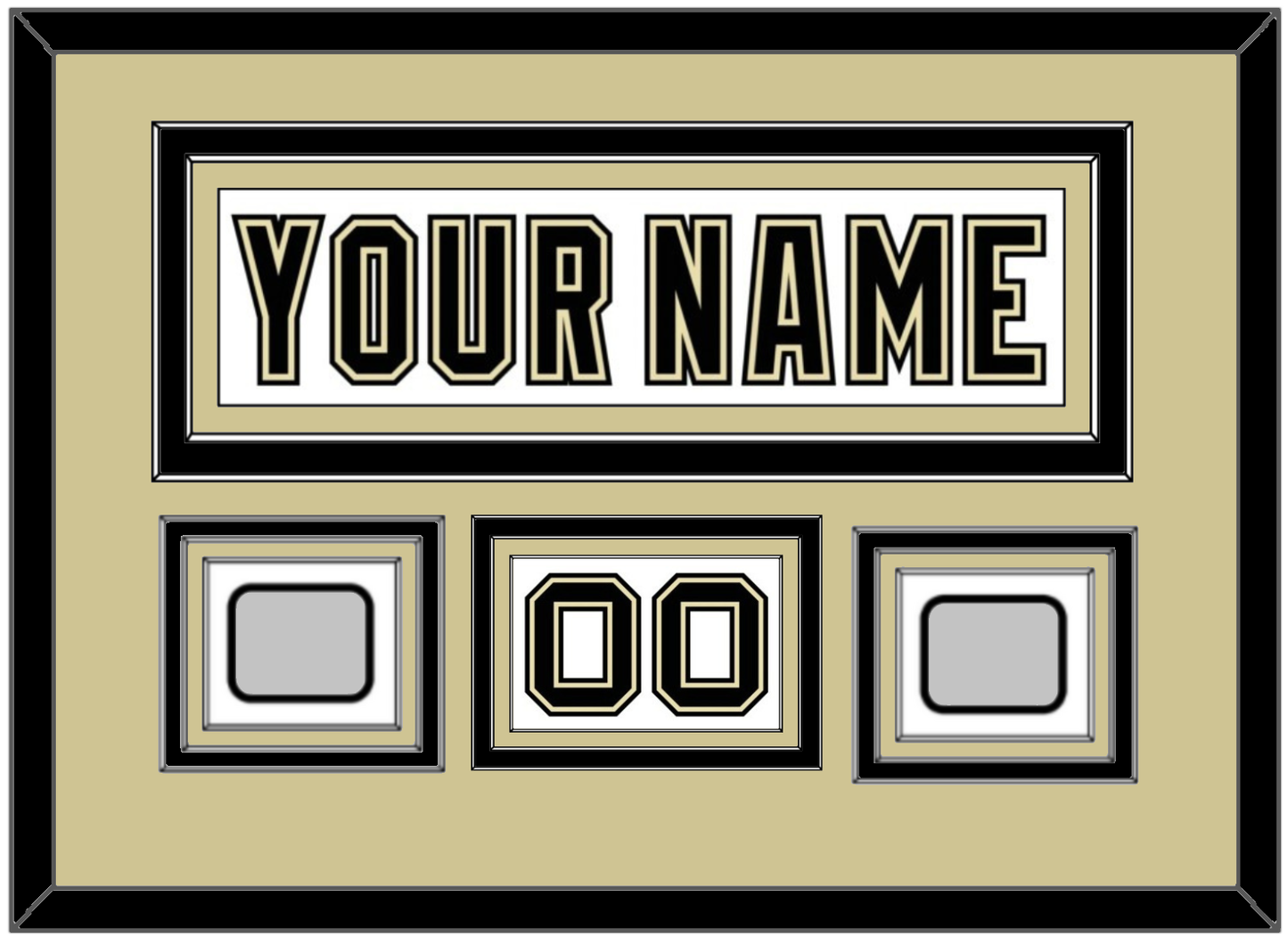Pittsburgh Nameplate, Number (Shoulder) & 2 Stanley Cup Champions Patches - Road White (2007-2016) - Premier Tier 2