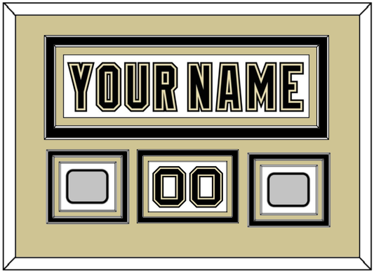 Pittsburgh Nameplate, Number (Shoulder) & 2 Stanley Cup Champions Patches - Road White (2007-2016) - Premier Tier 2