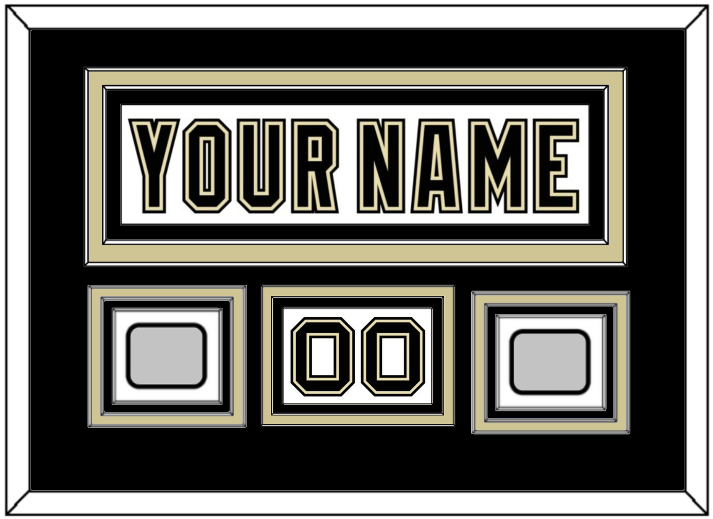 Pittsburgh Nameplate, Number (Shoulder) & 2 Stanley Cup Finals Patches - Road White (2007-2016) - Premier Tier 3