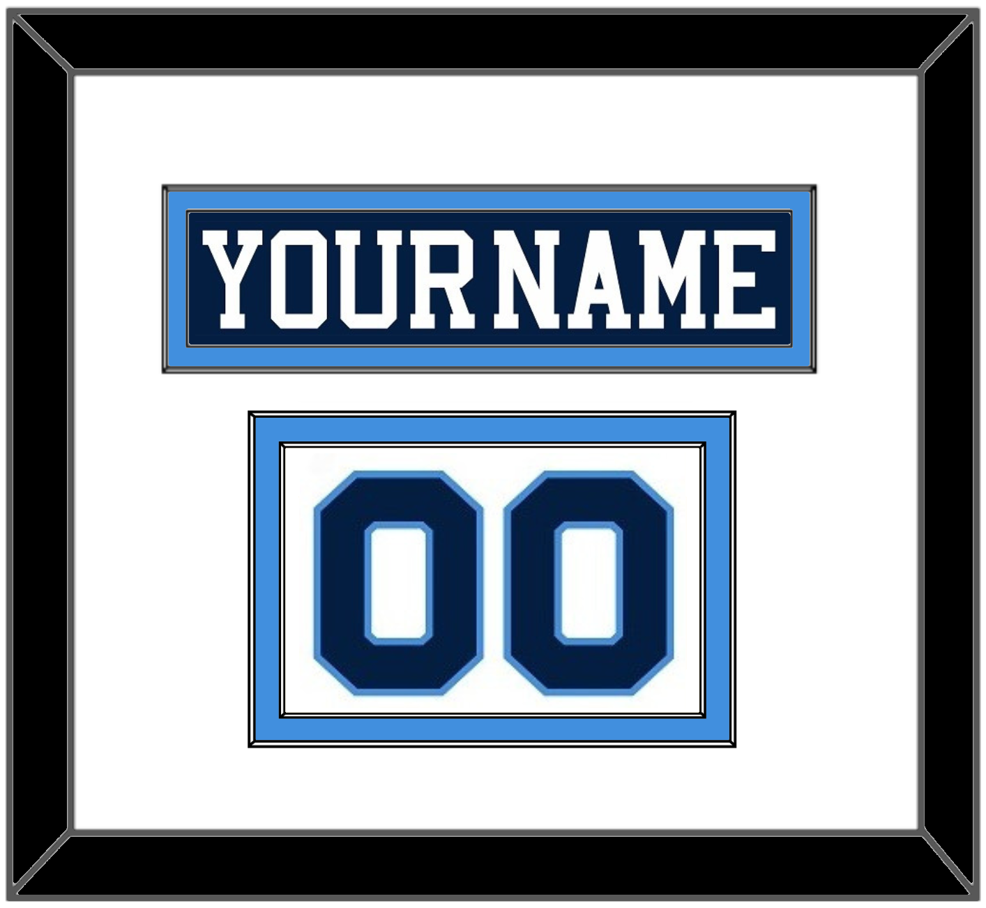 Pittsburgh Nameplate & Number (Shoulder) - Road Blue (1977-1980) - Signature Tier 1
