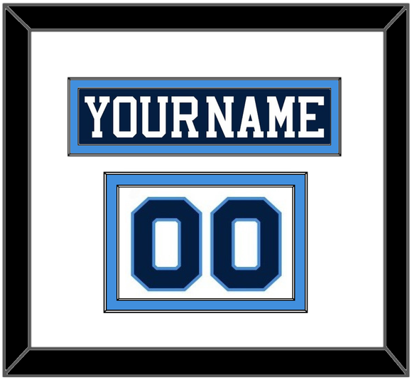 Pittsburgh Nameplate & Number (Shoulder) - Road Blue (1977-1980) - Double Mat 1