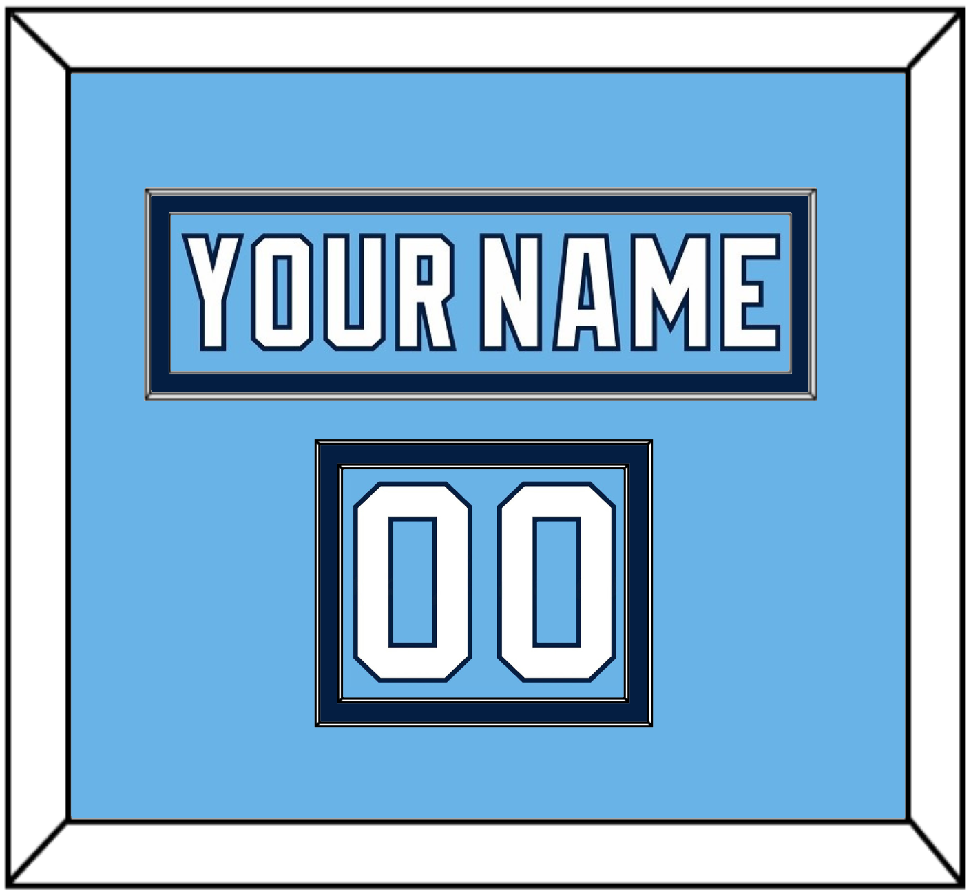 Pittsburgh Nameplate & Number (Shoulder) - Alternate Powder Blue (2008-2011) - Signature Tier 2