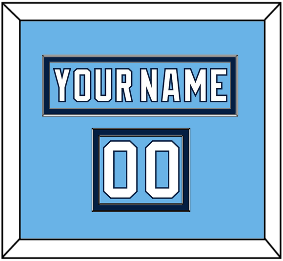 Pittsburgh Nameplate & Number (Shoulder) - Alternate Powder Blue (2008-2011) - Double Mat 2