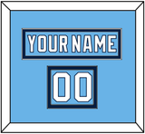 Pittsburgh Nameplate & Number (Shoulder) - 2008 Winter Classic Powder Blue - Double Mat 2