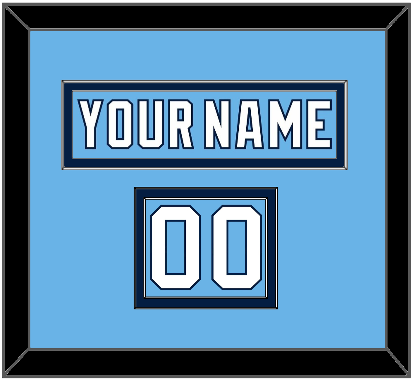 Pittsburgh Nameplate & Number (Shoulder) - Alternate Powder Blue (2008-2011) - Signature Tier 2