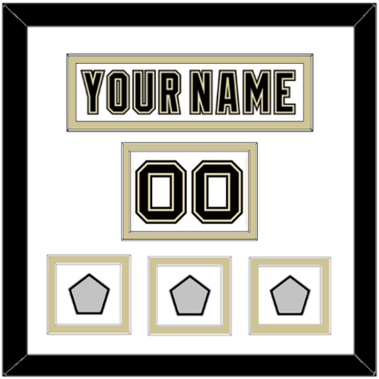 Pittsburgh Nameplate, Number (Shoulder) & 2009, 2016 & 2017 Stanley Cup Finals Patches - Road White (2007-2016) - Signature Tier 1