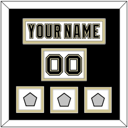 Pittsburgh Nameplate, Number (Shoulder) & 2009, 2016 & 2017 Stanley Cup Finals Patches - Road White (2007-2016) - Signature Tier 3