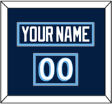 Pittsburgh Nameplate & Number (Shoulder) - Alternate Blue (2011-2013) - Double Mat 2