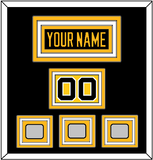 Pittsburgh Nameplate, Number (Shoulder) & 2009, 2016 & 2017 Stanley Cup Champions Patches - Home Black - Triple Mat 4