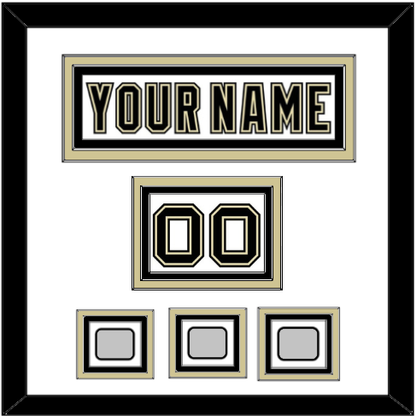 Pittsburgh Nameplate, Number (Shoulder) & 2009, 2016 & 2017 Stanley Cup Champions Patches - Road White (2007-2016) - Premier Tier 1