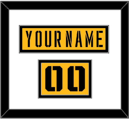 Pittsburgh Nameplate & Number (Shoulder) - 2017 Stadium Series Gold - Signature Tier 1