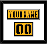 Pittsburgh Nameplate & Number (Shoulder) - 2017 Stadium Series Gold - Double Mat 1
