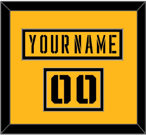 Pittsburgh Nameplate & Number (Shoulder) - 2017 Stadium Series Gold - Signature Tier 2