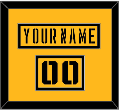 Pittsburgh Nameplate & Number (Shoulder) - 2017 Stadium Series Gold - Signature Tier 2