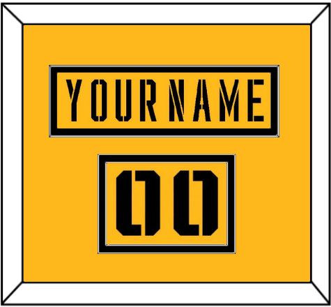 Pittsburgh Nameplate & Number (Shoulder) - 2017 Stadium Series Gold - Signature Tier 2