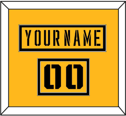 Pittsburgh Nameplate & Number (Shoulder) - 2017 Stadium Series Gold - Signature Tier 2