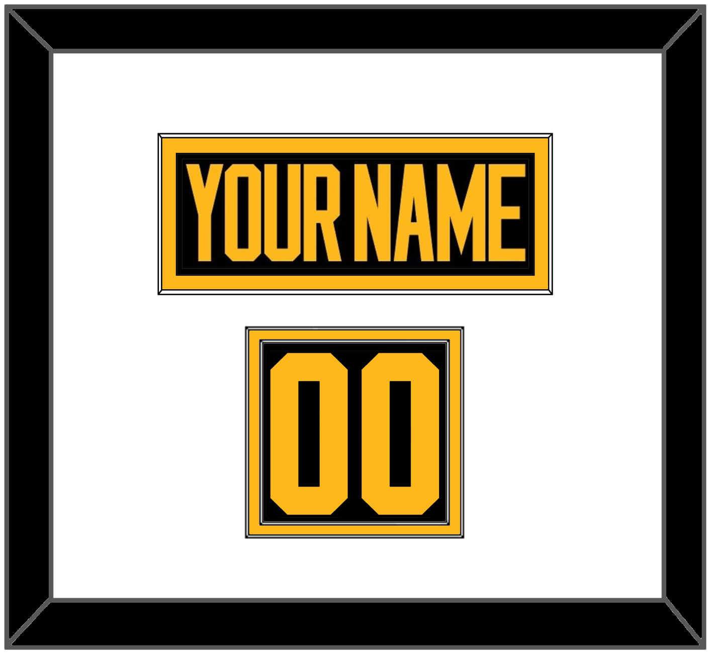 Pittsburgh Nameplate & Number (Shoulder) - 2019 Stadium Series Black - Signature Tier 1
