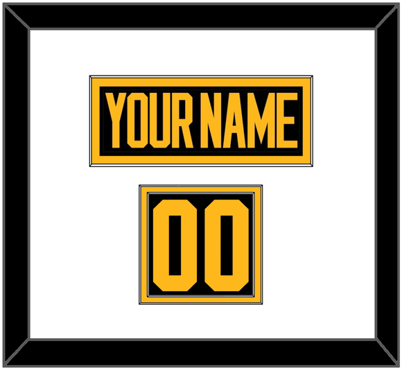 Pittsburgh Nameplate & Number (Shoulder) - 2019 Stadium Series Black - Double Mat 1