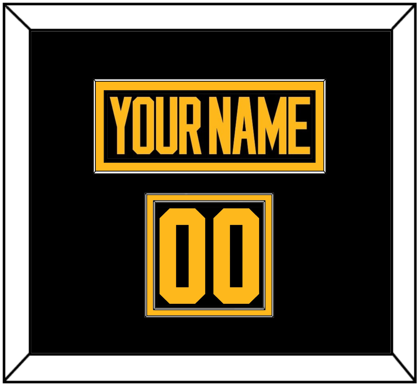 Pittsburgh Nameplate & Number (Shoulder) - 2019 Stadium Series Black - Signature Tier 2