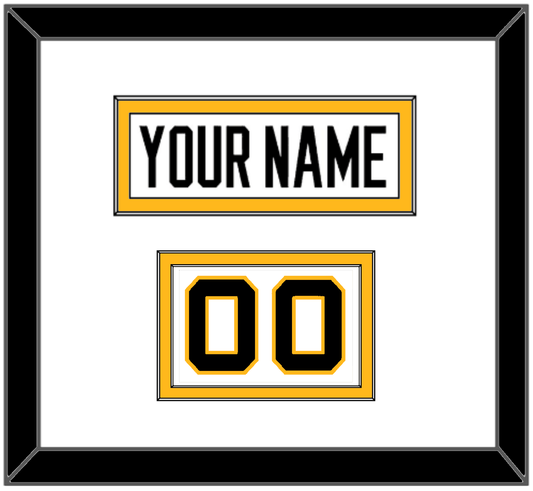 Pittsburgh Nameplate & Number (Shoulder) - Reverse Retro White (2020-2021) - Signature Tier 1