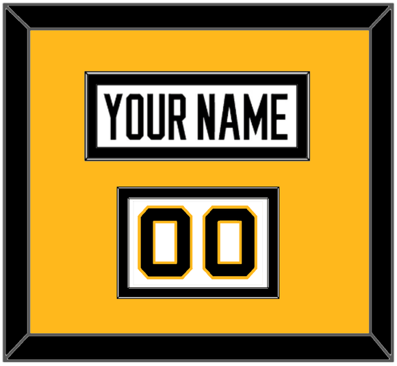 Pittsburgh Nameplate & Number (Shoulder) - Reverse Retro White (2020-2021) - Double Mat 2