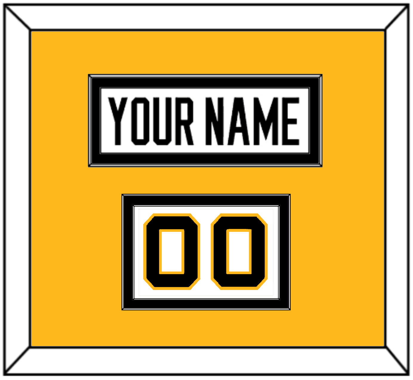 Pittsburgh Nameplate & Number (Shoulder) - Reverse Retro White (2020-2021) - Signature Tier 2
