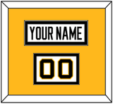 Pittsburgh Nameplate & Number (Shoulder) - Reverse Retro White (2020-2021) - Double Mat 2