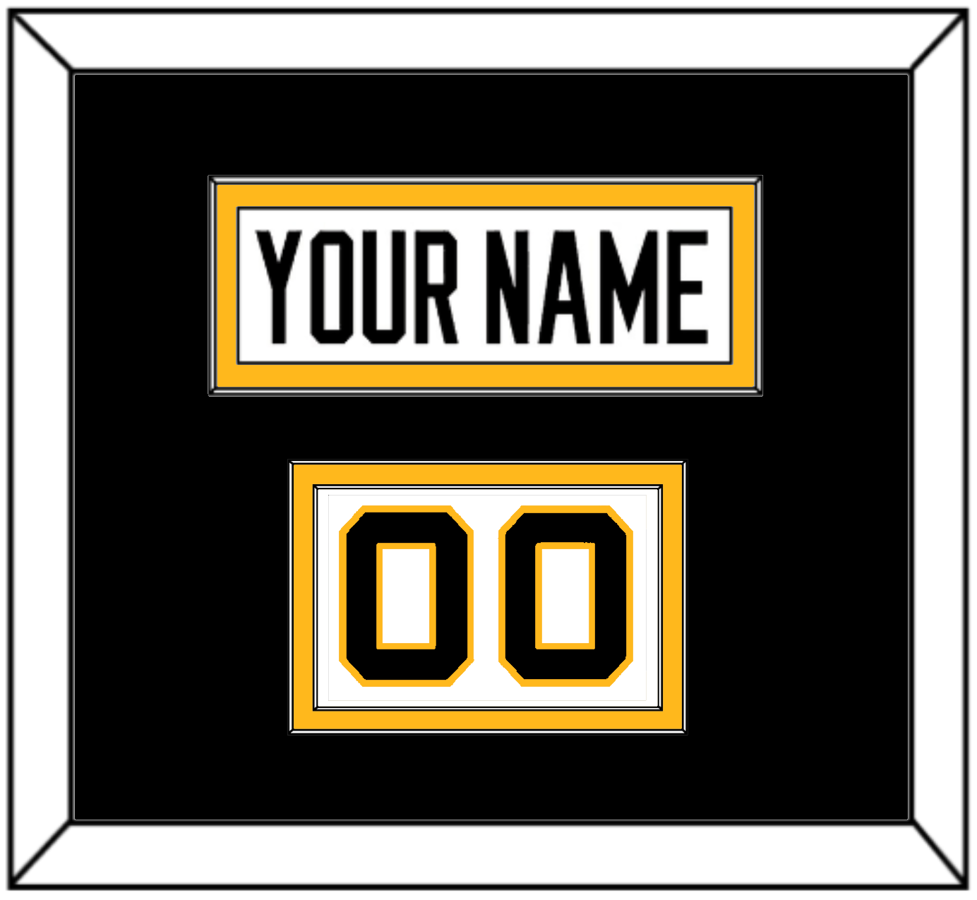 Pittsburgh Nameplate & Number (Shoulder) - Reverse Retro White (2020-2021) - Signature Tier 3