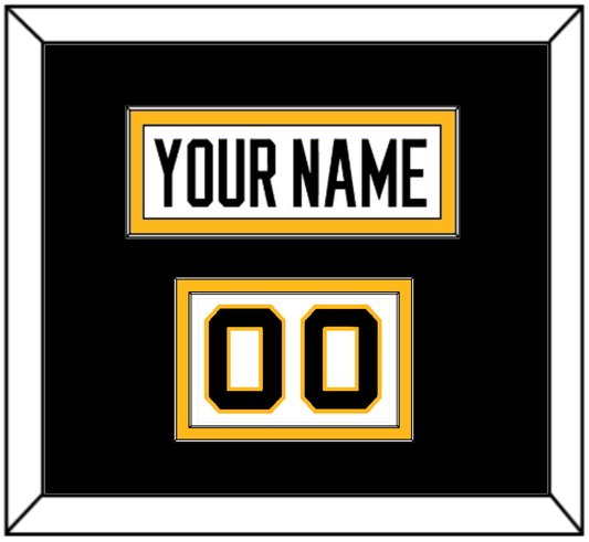 Pittsburgh Nameplate & Number (Shoulder) - Reverse Retro White (2020-2021) - Signature Tier 3
