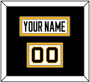 Pittsburgh Nameplate & Number (Shoulder) - Reverse Retro White (2020-2021) - Double Mat 3