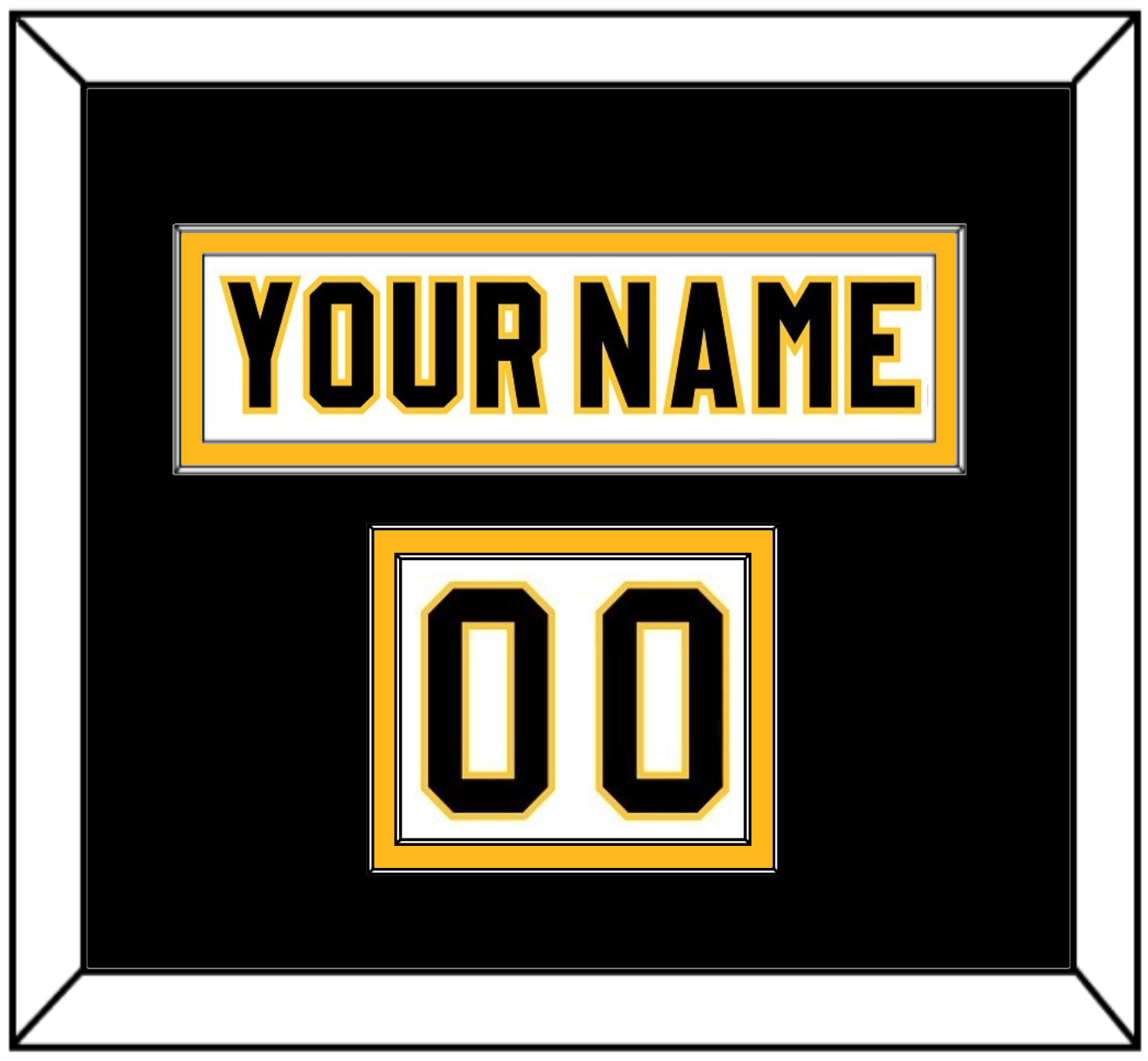 Pittsburgh Nameplate & Number (Shoulder) - Home White (1980-1981) - Signature Tier 2