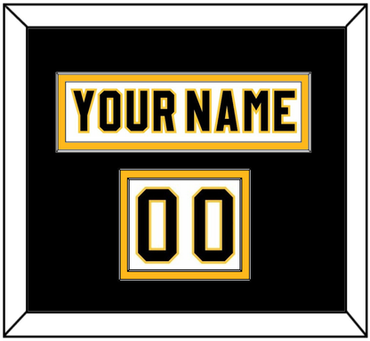 Pittsburgh Nameplate & Number (Shoulder) - Home White (1980-1981) - Signature Tier 2