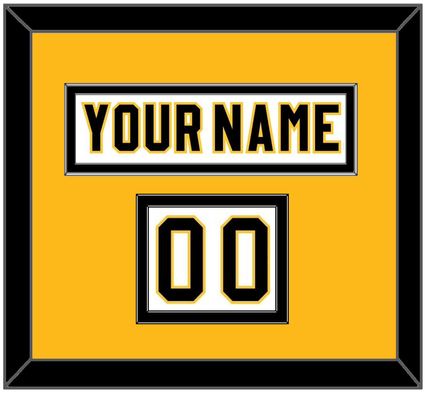 Pittsburgh Nameplate & Number (Shoulder) - Home White (1980-1981) - Signature Tier 3