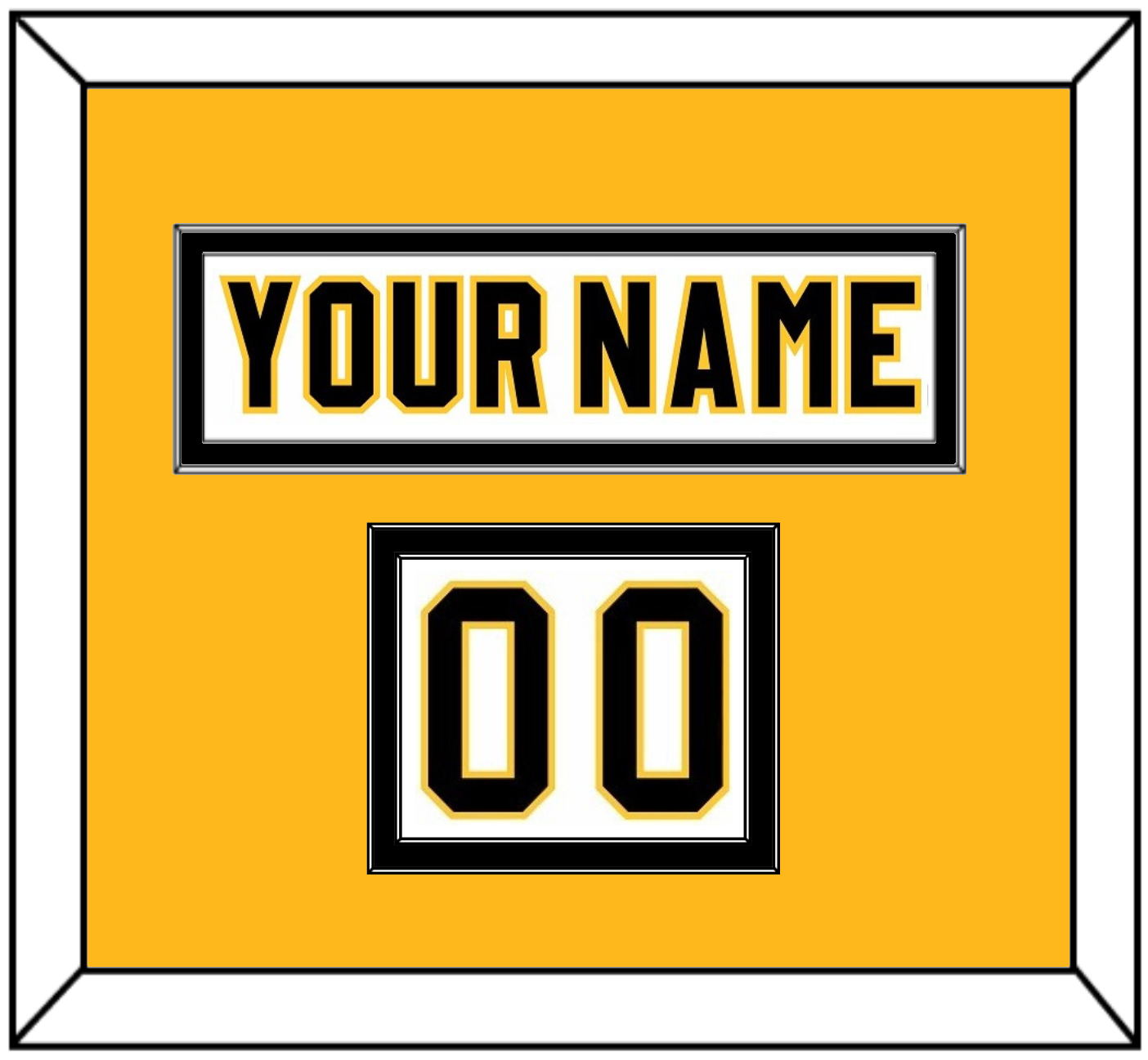 Pittsburgh Nameplate & Number (Shoulder) - Home White (1980-1981) - Signature Tier 3