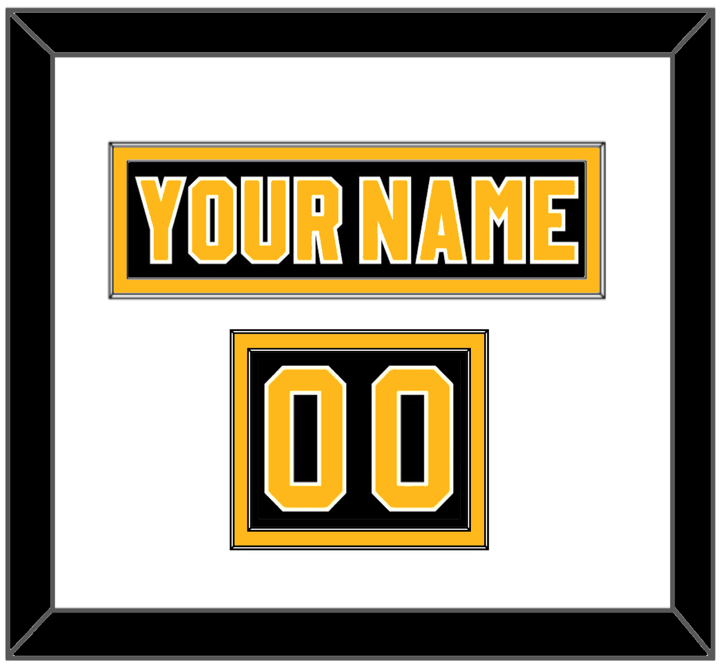 Pittsburgh Nameplate & Number (Shoulder) - Road Black (1980-1981) - Signature Tier 1