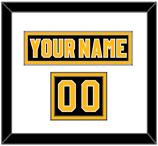 Pittsburgh Nameplate & Number (Shoulder) - Road Black (1980-1981) - Signature Tier 1