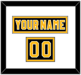 Pittsburgh Nameplate & Number (Shoulder) - Road Black (1980-1981) - Double Mat 1