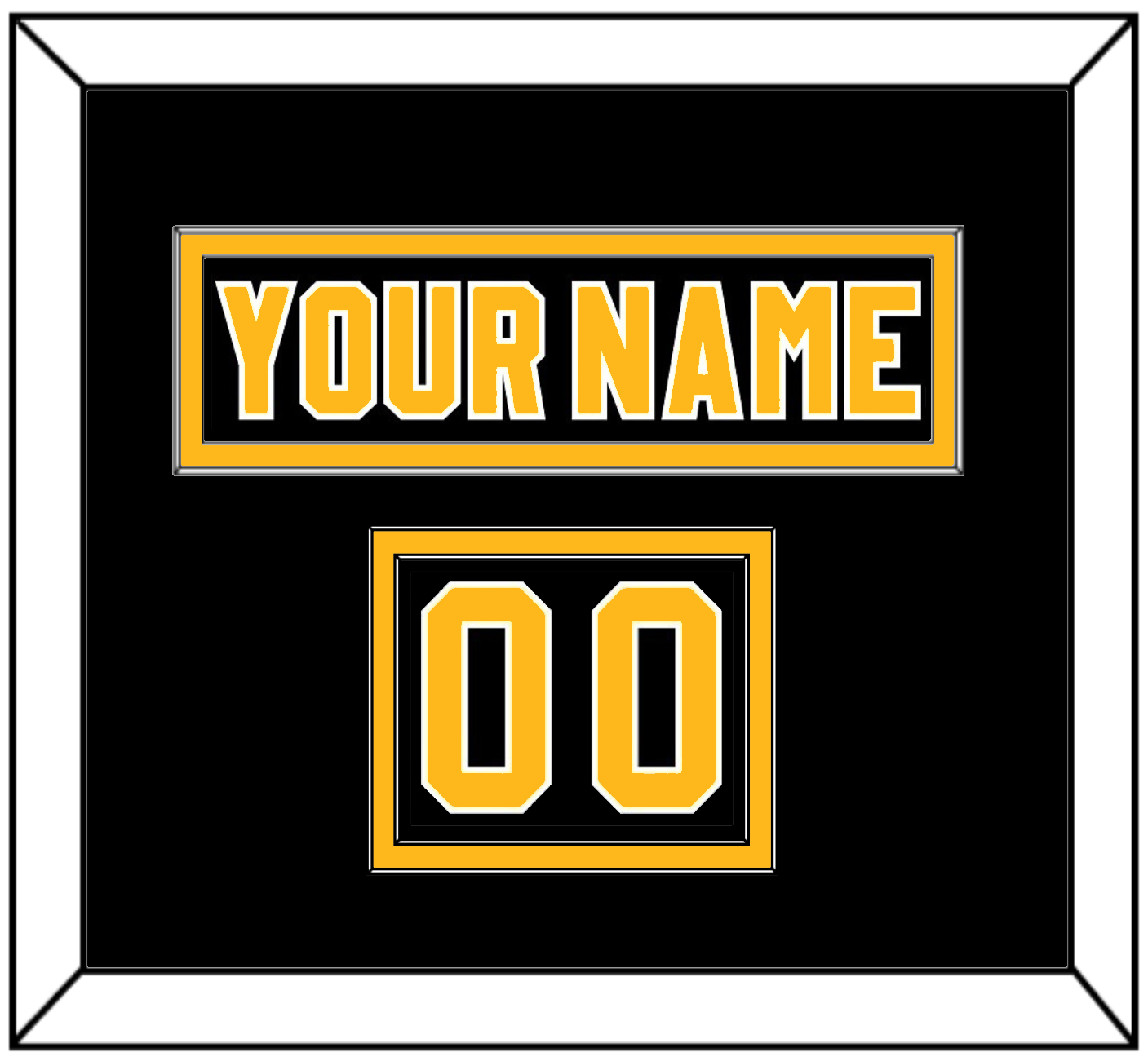 Pittsburgh Nameplate & Number (Shoulder) - Road Black (1980-1981) - Signature Tier 2