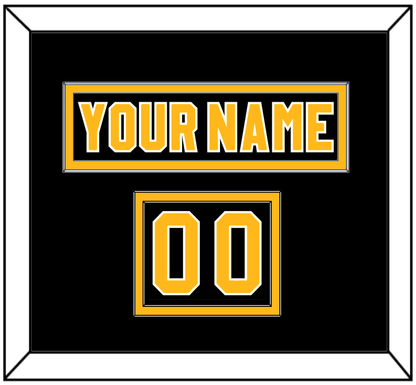 Pittsburgh Nameplate & Number (Shoulder) - Road Black (1980-1981) - Signature Tier 2
