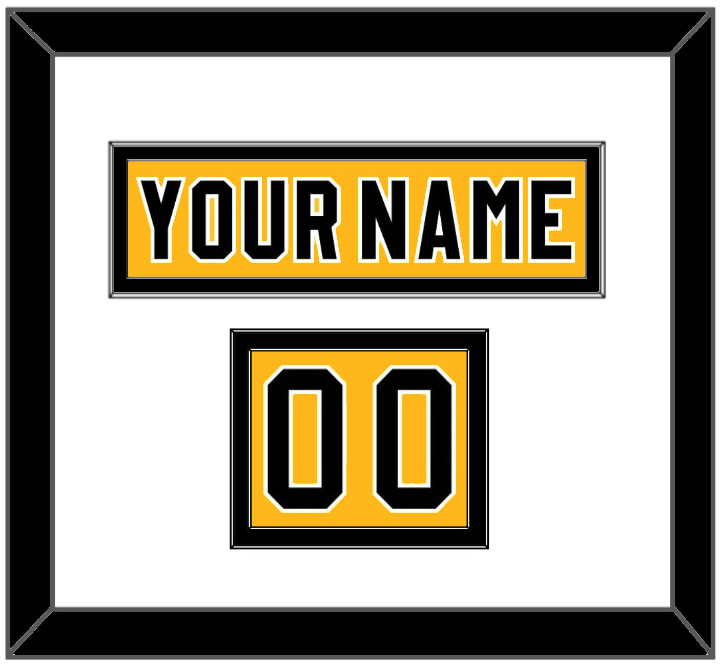 Pittsburgh Nameplate & Number (Shoulder) - Alternate Gold (1980-1981) - Signature Tier 1