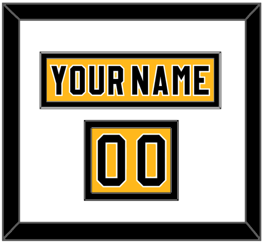 Pittsburgh Nameplate & Number (Shoulder) - Alternate Gold (1980-1981) - Signature Tier 1